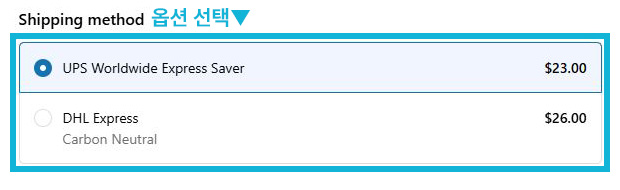 주니어에디션 옵션 선택