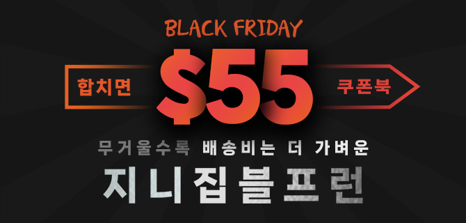 2025년 지니집 블프런! $55 쿠폰북 무료