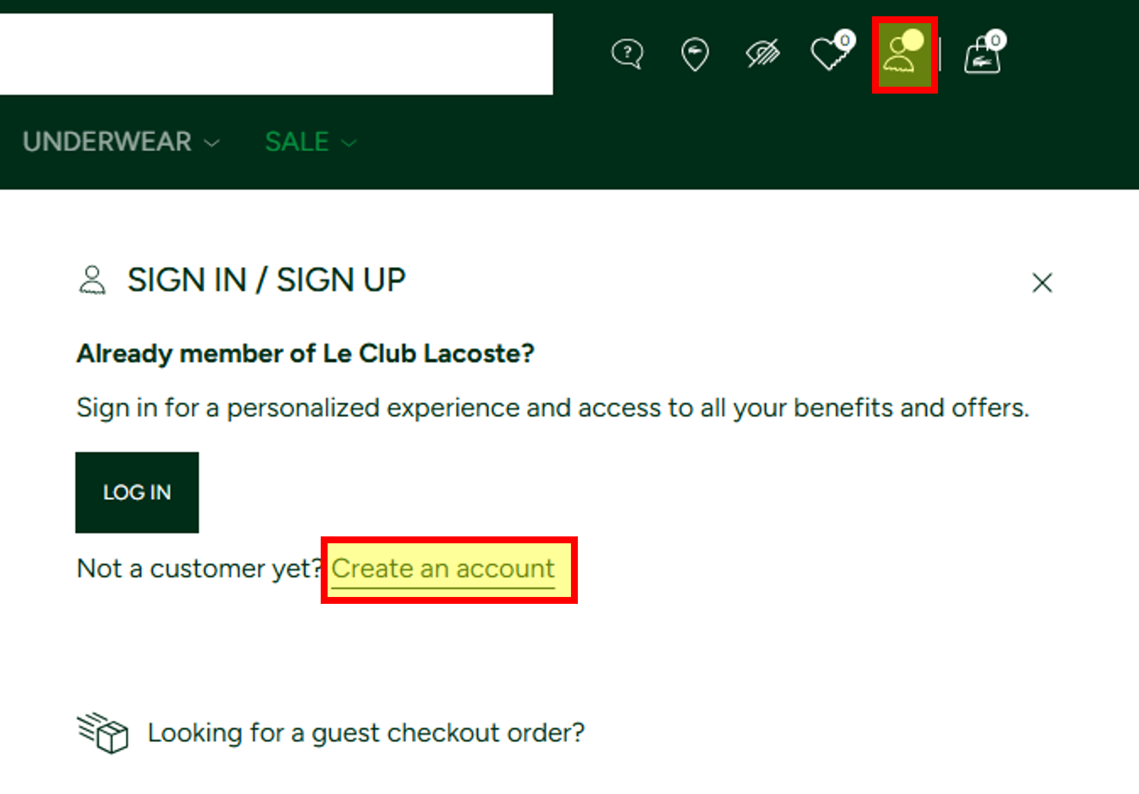 라코스테 로그인