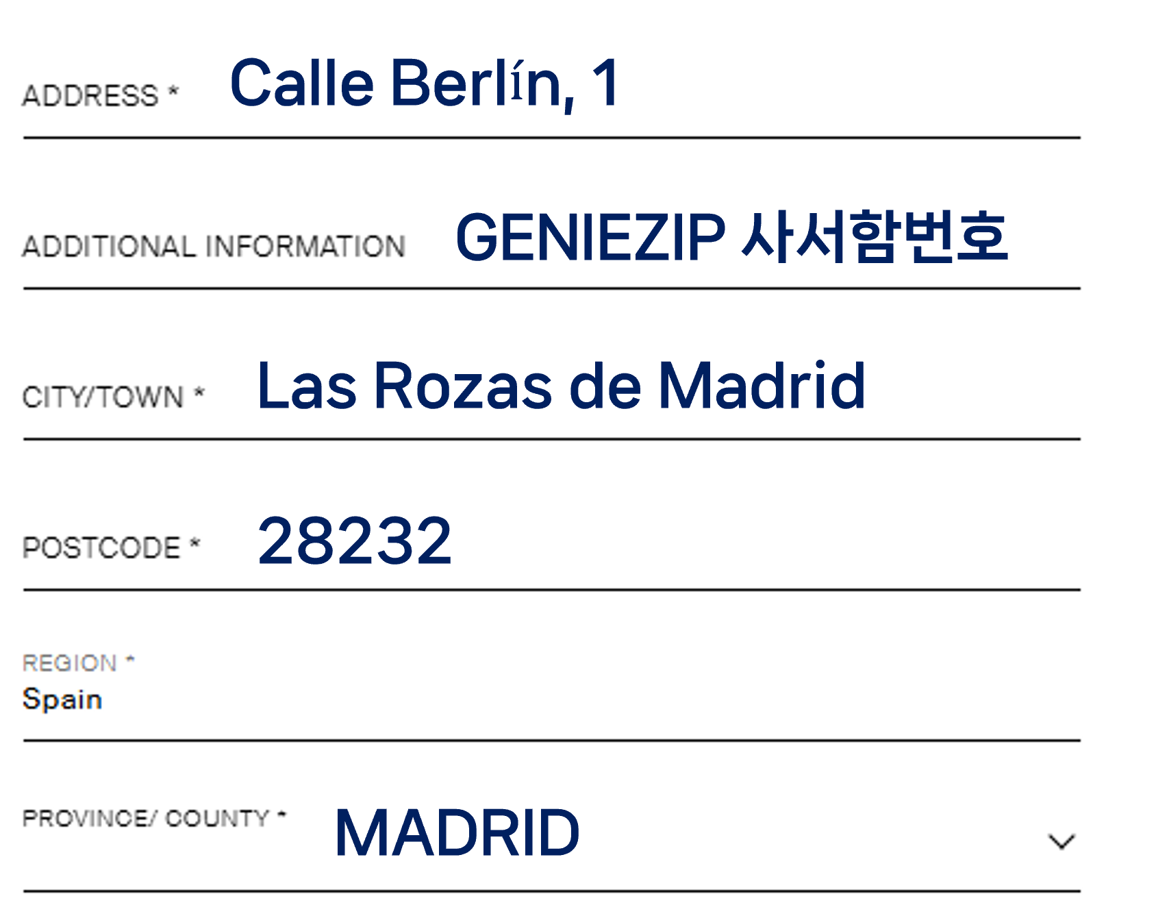 마시모두띠 직구 스페인 배대지 주소 입력